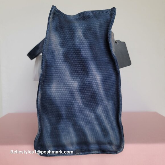 COACH Tie Dye Cargo 42 Canvas Large Tote -Midnight Navy color - Picture 6 of 16